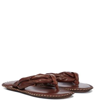 ACNE Studios + Leather Thong Sandals