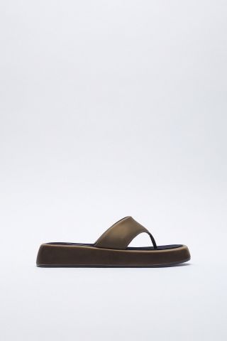 Zara + Satin Platform Sandals