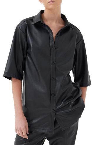 4th & Reckless + Violette Faux Leather Shirt