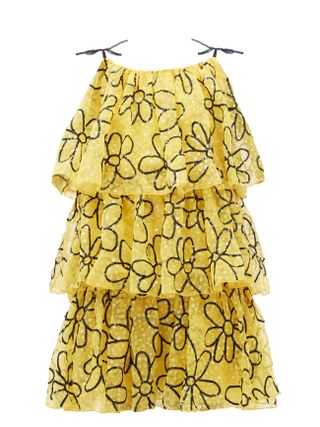 Ashish + Daisy Tiered Sequinned-Tulle Mini Dress