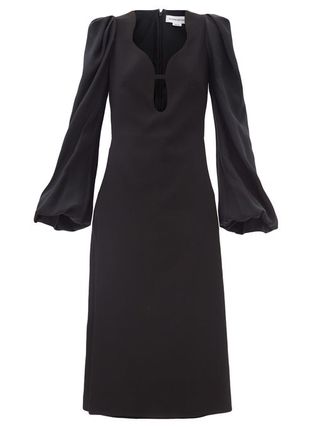 Victoria Beckham + Keyhole-Cutout Crepe Midi Dress