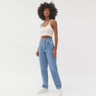BDG + High-Waisted Baggy Jeans
