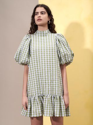 Ghospell + Dawn Check Mini Dress