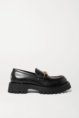 Gucci + Horsebit-Detailed Metallic Embroidered Leather Platform Loafers