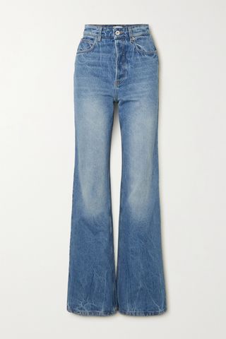 Paco Rabanne + High-Rise Straight-Leg Denim Jeans