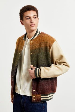 Urban Outfitters + Ombre Wool Varsity Jacket