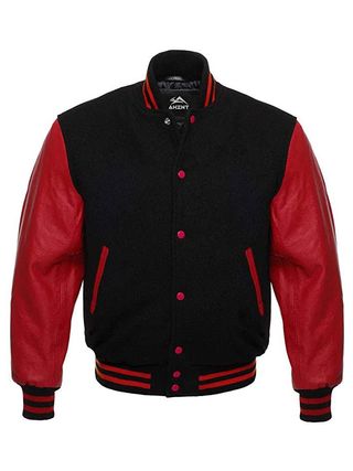 Ahint Co. + Leather Varsity Letterman Jacket
