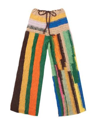 The Elder Statesman + Hacky Hand-Crochet Wide-Leg Trousers