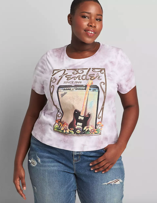 Lane Bryant + Cropped Fender Graphic Tee