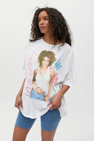 Urban Outfitters + Whitney Houston Photo T-Shirt Dress