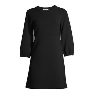 Free Assembly + Women's Swing Dress with 3/4 Sleeves