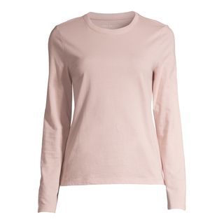 Free Assembly + Women's Crewneck T-Shirt With Long Sleeves