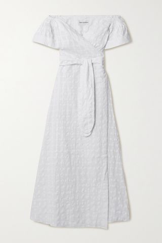 Mara Hoffman + Adelina Organic Cotton-Jacquard Wrap Maxi Dress