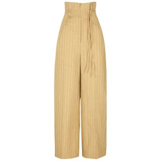 Jacquemus + Le Pantalon Novio Pinstriped Linen Trousers