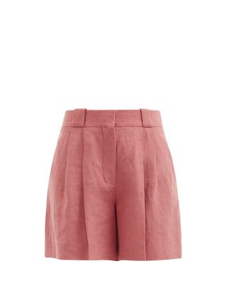 Blazé Milano + Midday Sun Cassis Pleated Linen Shorts