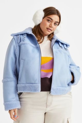 H&M + Teddy-Lined Jacket