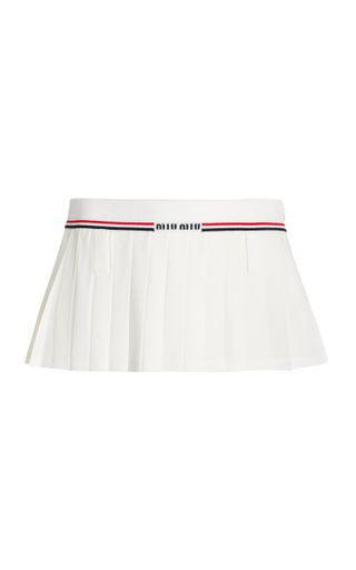 Miu Miu + Pleated Sable Mini Skirt