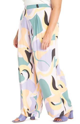 Eloquii + Print Wide Leg Palazzo Pants