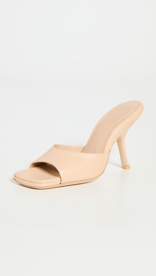 By Far + Grained Leather Mora Sandals