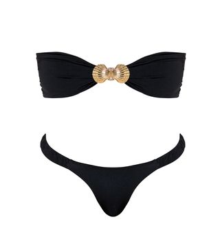Sommer Swim + Cindy Nero Bandeau Bikini Top