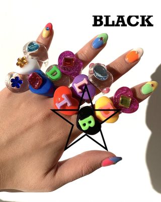 BonBonWhims + Black Rainbow Lucky Ring