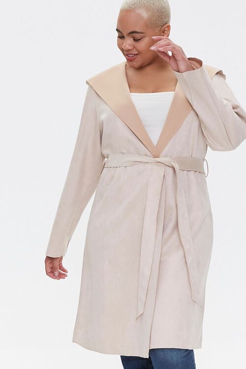 Forever21 + Plus Size Faux Suede Duster Jacket