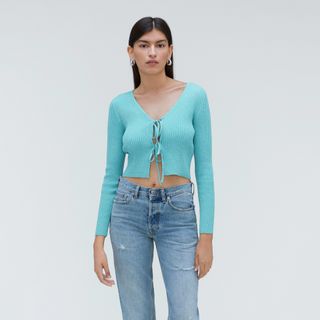 Everlane + The Cotton Marin Front Tie Top
