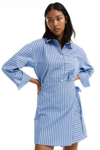 H&M + Wrap-Skirt Shirt Dress