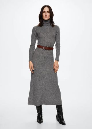 Mango + Knitted Turtleneck Dress