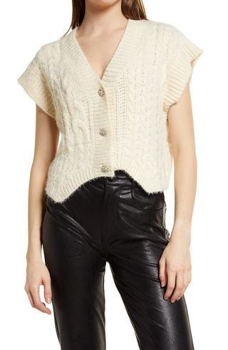 4si3nna + Macey Cable Knit Sweater Vest