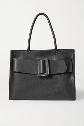 Boyy + Bobby Soft Large Buckled Textured-Leather Tote