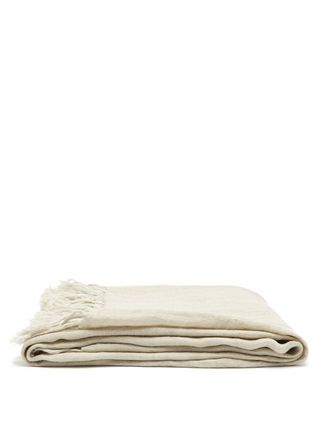 Brunello Cucinelli + Fringed Linen Blanket