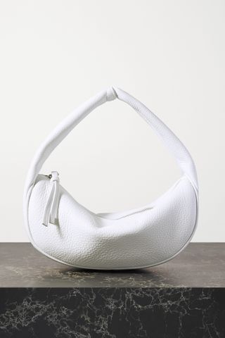 BY FAR + Cush Textured-Leather Shoulder Bag