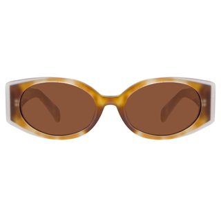Linda Farrow + Matthew Williamson Bluebell Cat Eye Sunglasses in Tortoiseshell