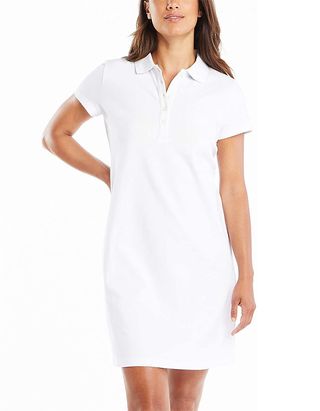Nautica + Classic Short Sleeve Stretch Cotton Polo Dress