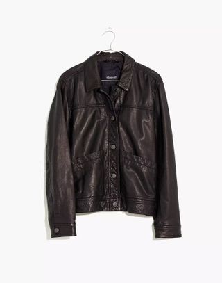 Madewell + Washed Leather Chore Jacket