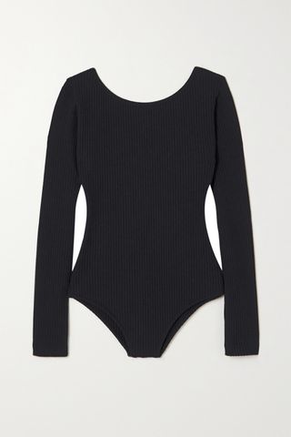 Caes + Ribbed Stretch Recycled Cotton-Blend Bodysuit