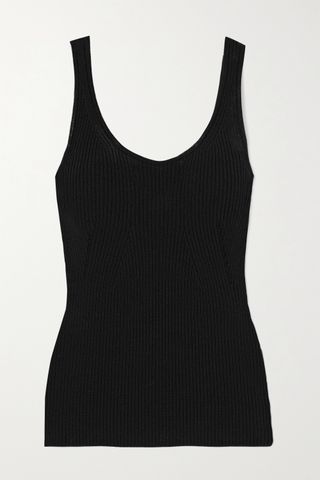 Caes + Ribbed Stretch-Jersey Tank