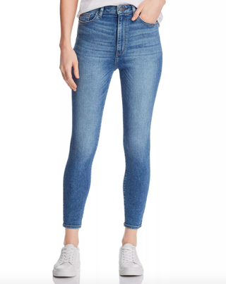 DL 1961 + Chrissy Ultra High-Rise Skinny Jeans in Weymouth