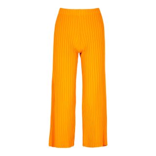 Simon Miller + Alder Orange Wide-Leg Jersey Trousers
