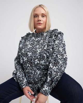 Erdem x Universal Standard + Kalina Long Sleeve Ruffle Shirt