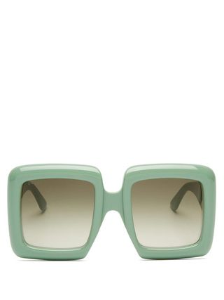 Gucci + Oversized Square Acetate Sunglasses