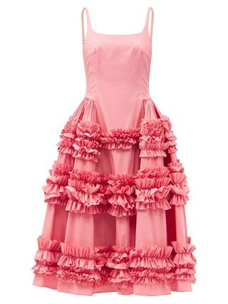 Molly Goddard + Angie Frilled Cotton-Poplin Dress