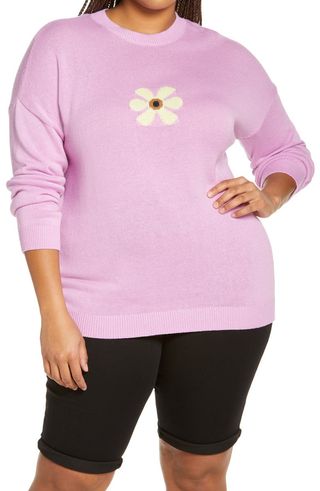 BP. + Daisy Front Organic Cotton Sweater