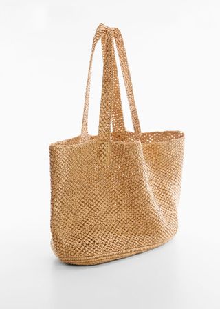 Mango + Natural Fiber Shopper Bag