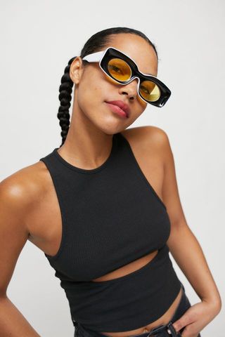 Urban Outfitters + Fritz Chunky Rectangle Sunglasses