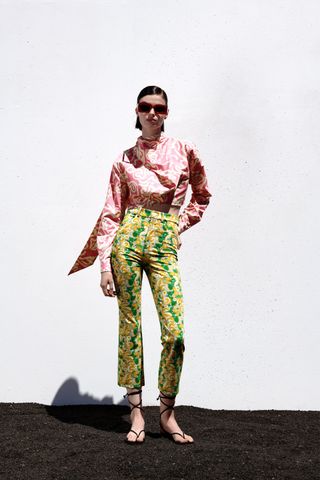 Zara + Printed Pants