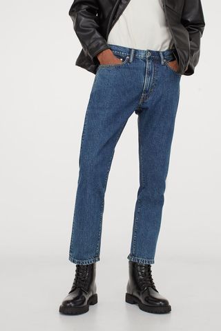 H&M + Regular Tapered Crop Jeans