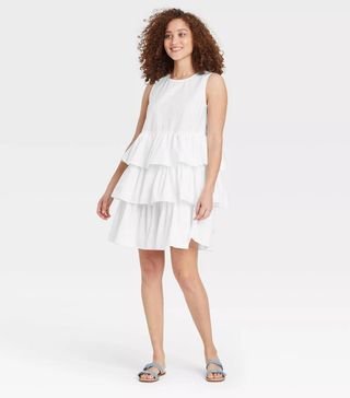 Who What Wear x Target + Sleeveless Multi Tiered Dress