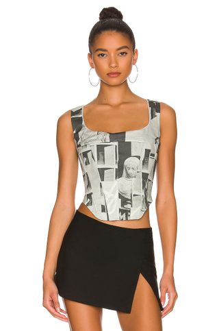 Miaou + Campbell Corset in Stone Grey